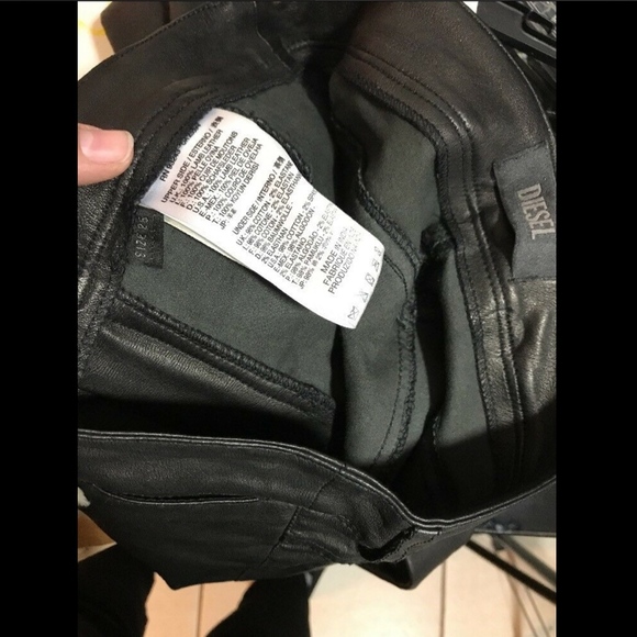 NWT $798 Diesel Women's 'L-Rimmon' Genuine Leather Pants Black‎ [SZ 25 ] - Picture 8 of 8